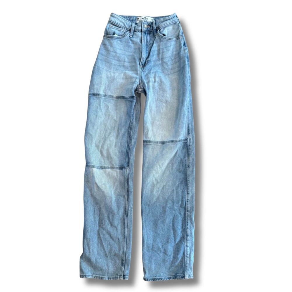 Hollister Curvy Ultra High-Rise Dad Jeans - Light Wash, 00R